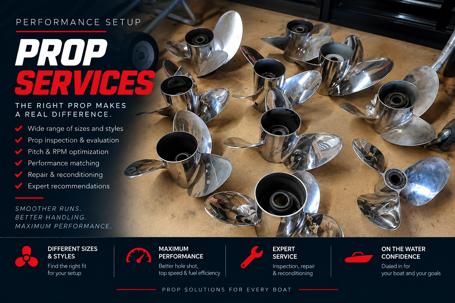 Moore’s Marine Performance Setup and Prop Services