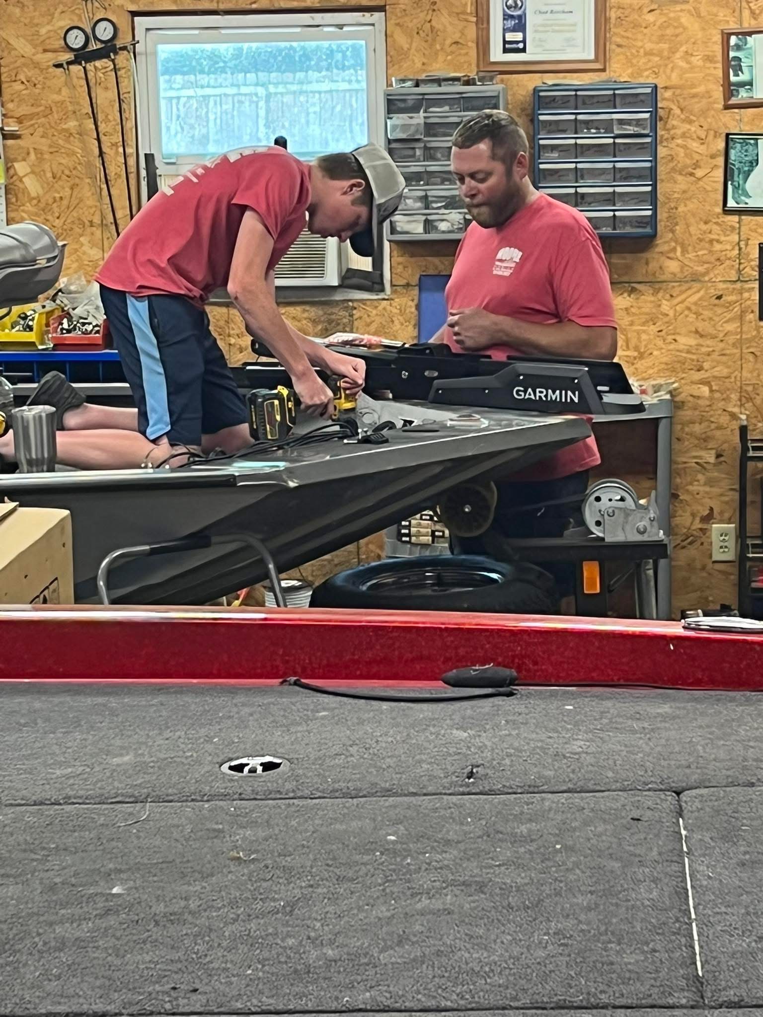 Working alongside Chad on rigging & electronics